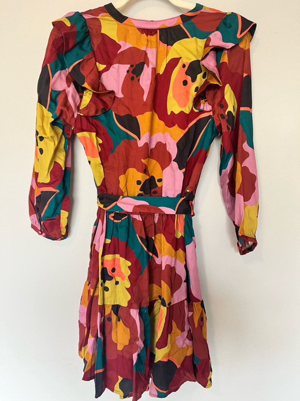 Marine Layer Elise Mini Dress Exploded Floral Belted Pockets Size S - Picture 6 of 10